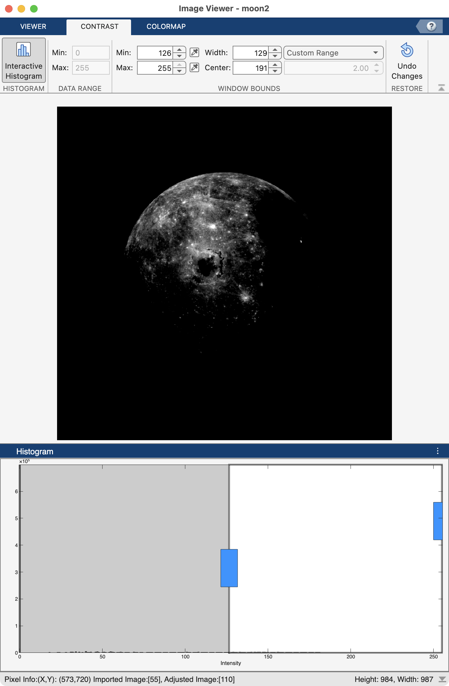 Left Clipped Histogram