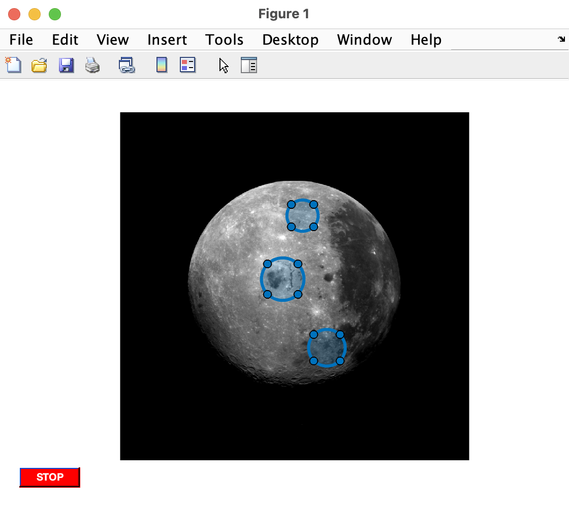 Moon with multiple ROIs