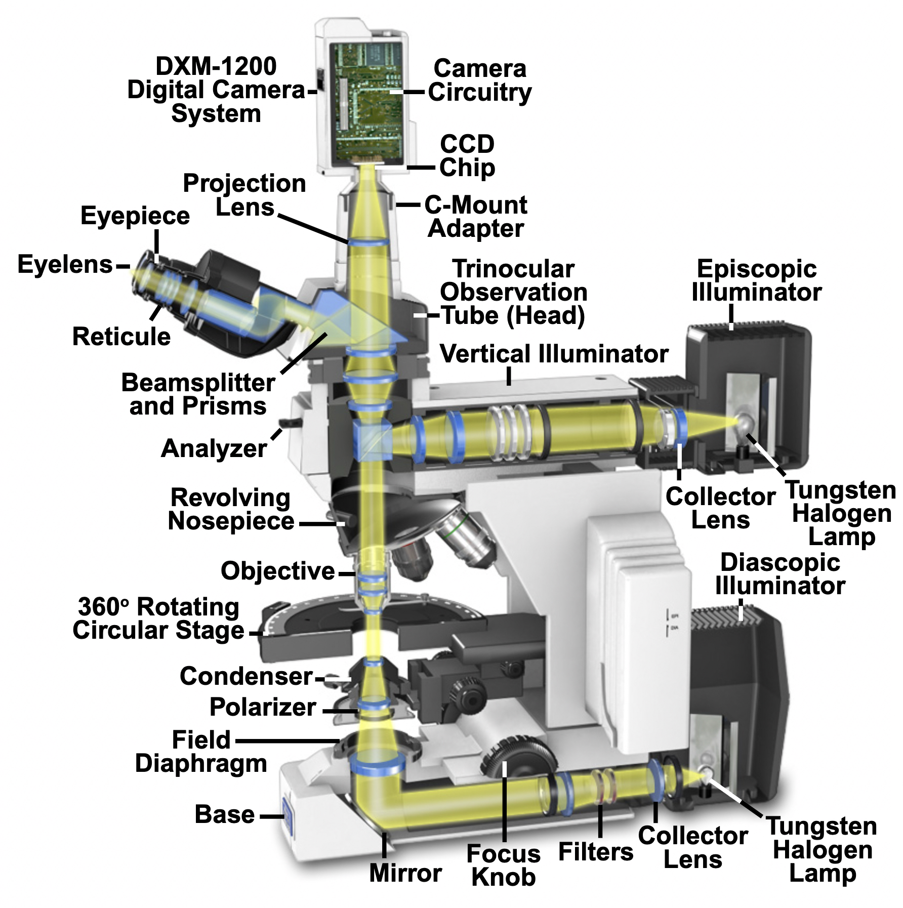  a modern microscope with all the bells and whistles