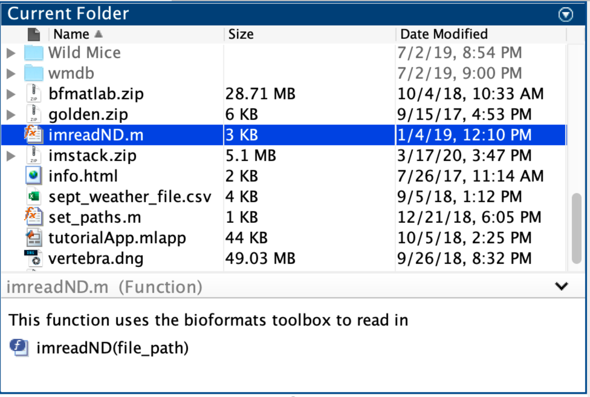 Current Folder Window