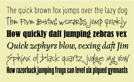 Pangrams. A compilation of sentences that contain all the letters from the alphabet