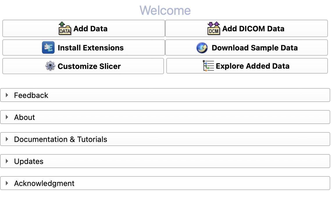 welcome module controls