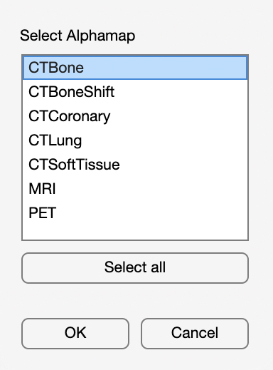 mmSetVolShowColors list dialog